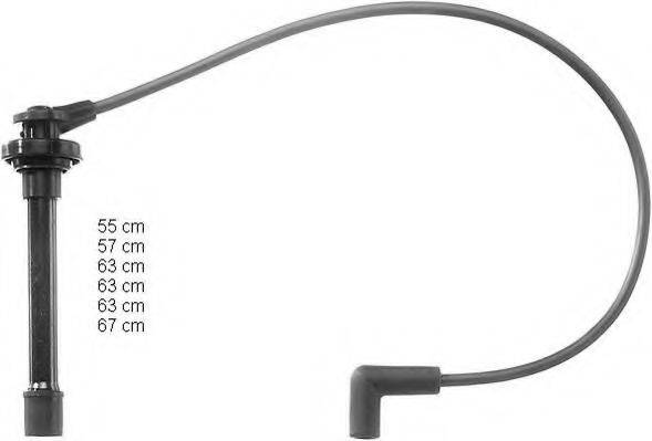 OPEL 16 12 648 Комплект дротів запалювання
