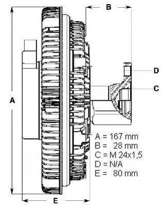 LAND ROVER ETC1260 Вентилятор, охолодження двигуна