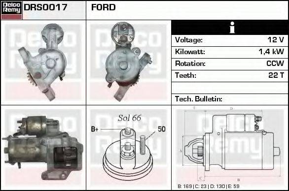 FORD 3S7TAC Стартер