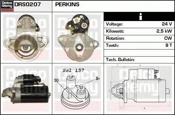 PERKINS 36560 Стартер