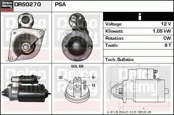 BOSCH BX1027 Стартер