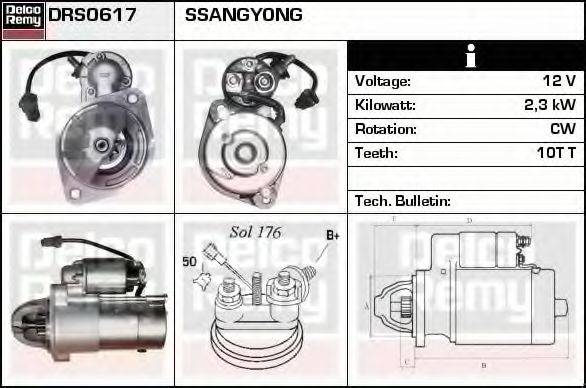 SSANGYONG 50007000 Стартер