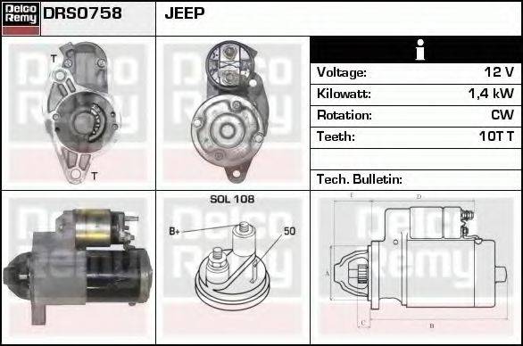 JEEP 56044736AB Стартер