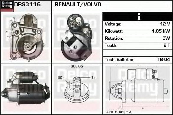 DELCO REMY DRS3116