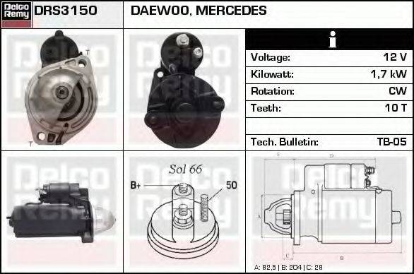 DELCO REMY DRS3150