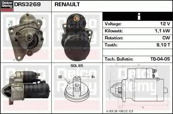 DELCO REMY DRS3269