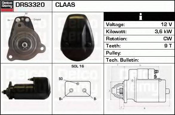 DELCO REMY DRS3320
