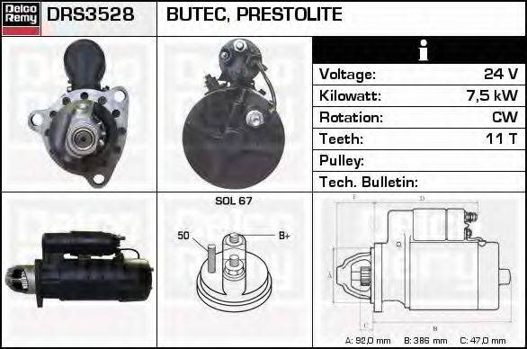 PRESTOLITE ELECTRIC 858506 Стартер