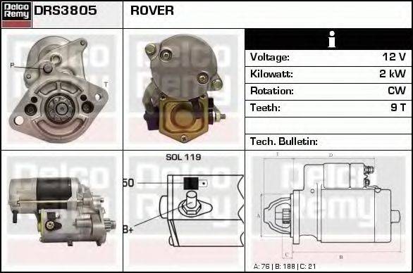 DELCO REMY DRS3805