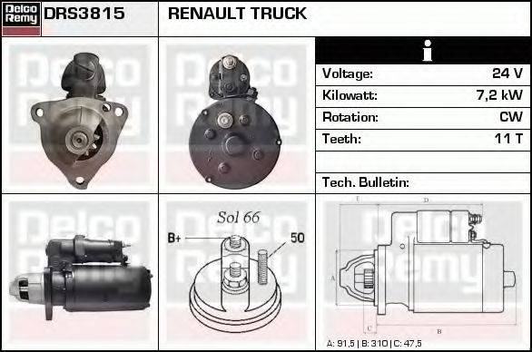 DELCO REMY DRS3815