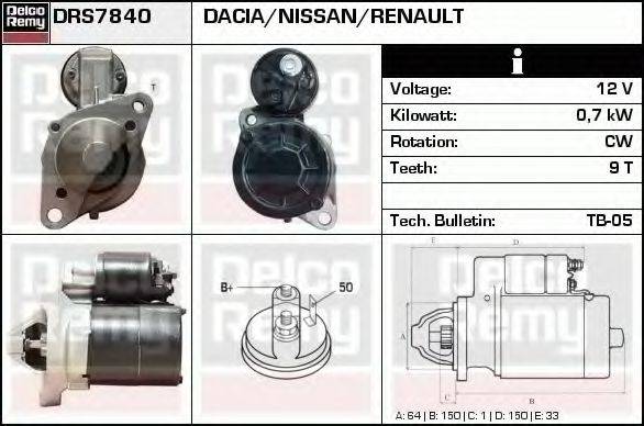 DELCO REMY DRS7840