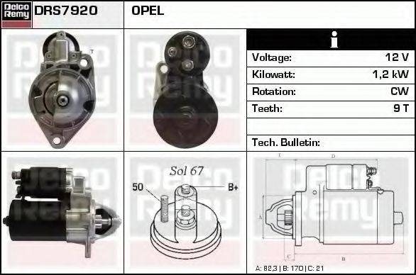 DELCO REMY DRS7920