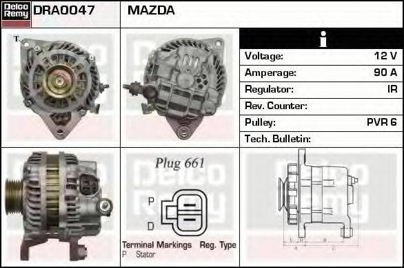 MAZDA A3TG1691 Генератор