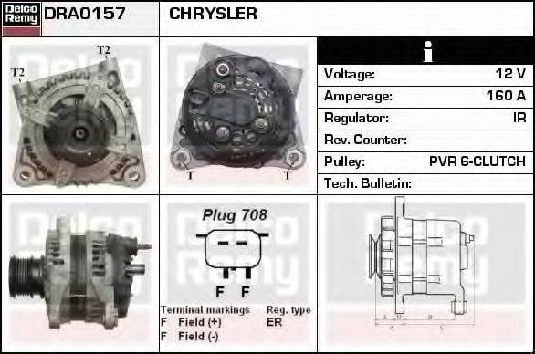 CHRYSLER RX868429AD Генератор