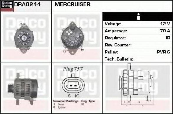 DELCO REMY DA1354 Генератор