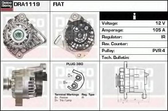 DELCO REMY DA2229 Генератор