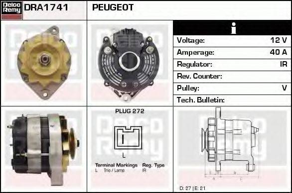 VALEO 7543 Генератор