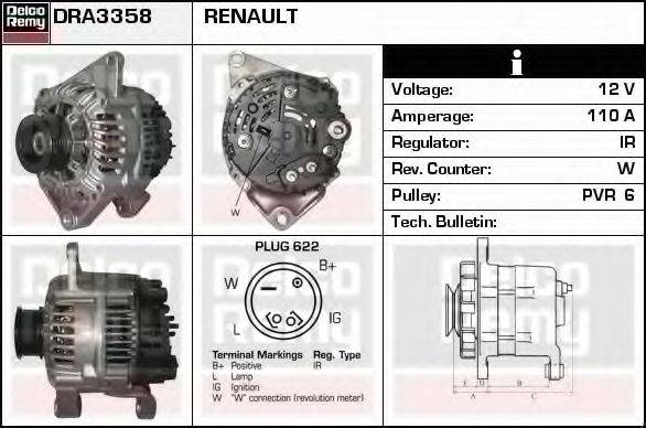 DELCO REMY DRA3358