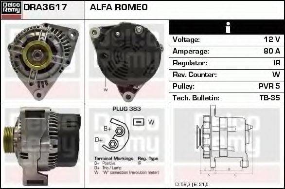DELCO REMY DRA3617
