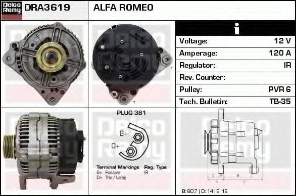 DELCO REMY DRA3619