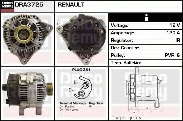 DELCO REMY DRA3725