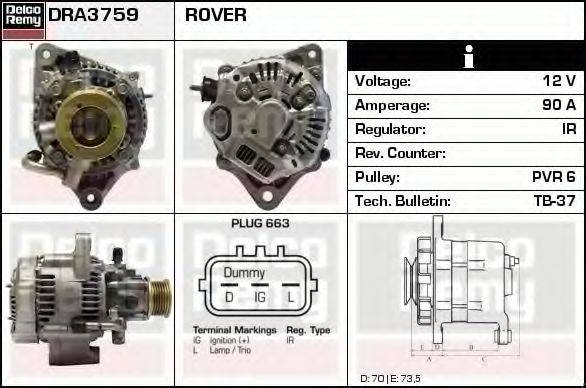 DELCO REMY DRA3759