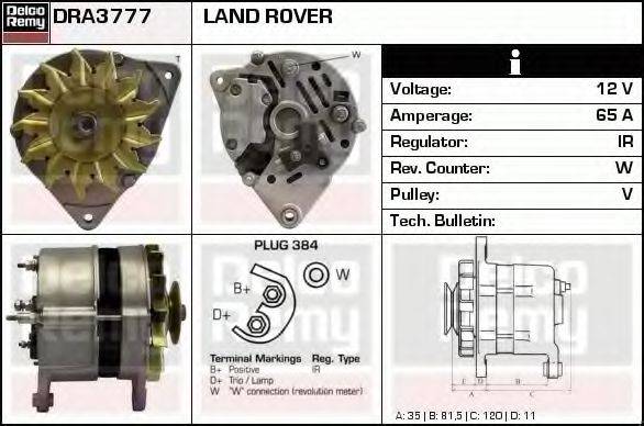 DELCO REMY DRA3777