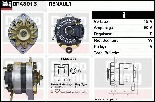 DELCO REMY DRA3916