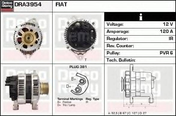 DELCO REMY DRA3954