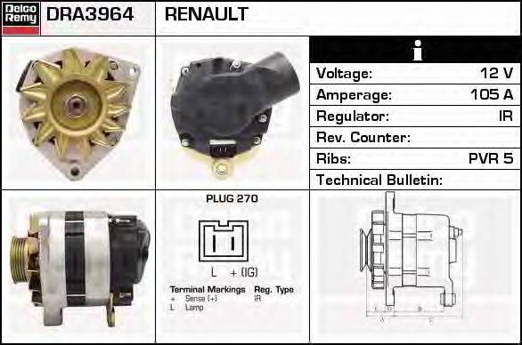 DELCO REMY DRA3964