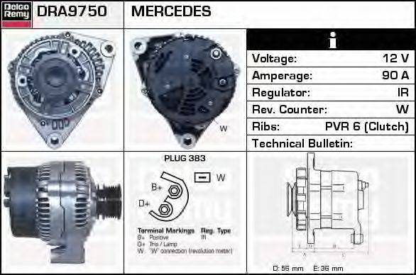 DELCO REMY DRA9750