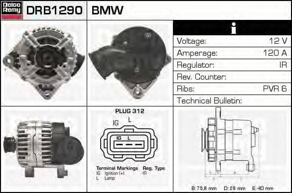 DELCO REMY DRB1290