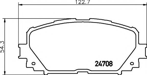 PAGID 24708 Комплект гальмівних колодок, дискове гальмо