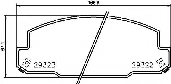 TOYOTA 0446536080 Комплект гальмівних колодок, дискове гальмо
