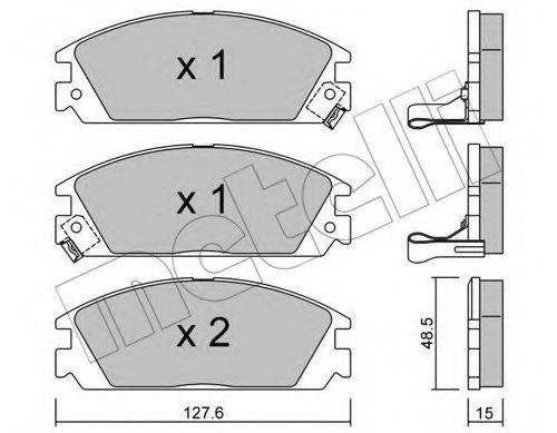 DEX 2246.1 Комплект гальмівних колодок, дискове гальмо