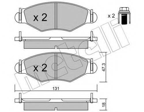 RAICAM 1.652.1 Комплект гальмівних колодок, дискове гальмо