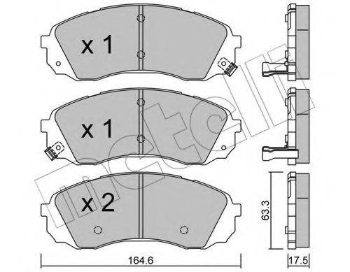 DEX 2801.0 Комплект гальмівних колодок, дискове гальмо
