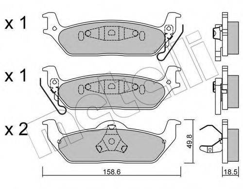 FORD 6L3Z2200CD Комплект гальмівних колодок, дискове гальмо