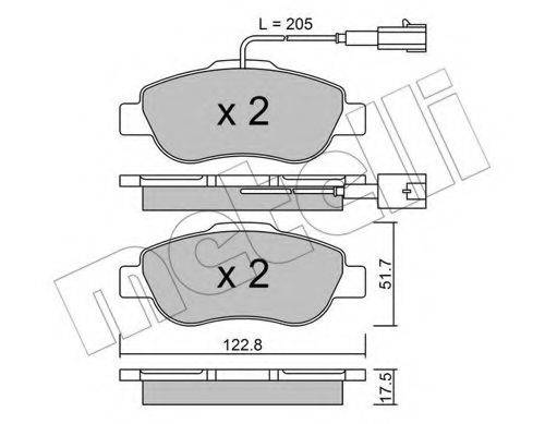 DEX 2654.2 Комплект гальмівних колодок, дискове гальмо