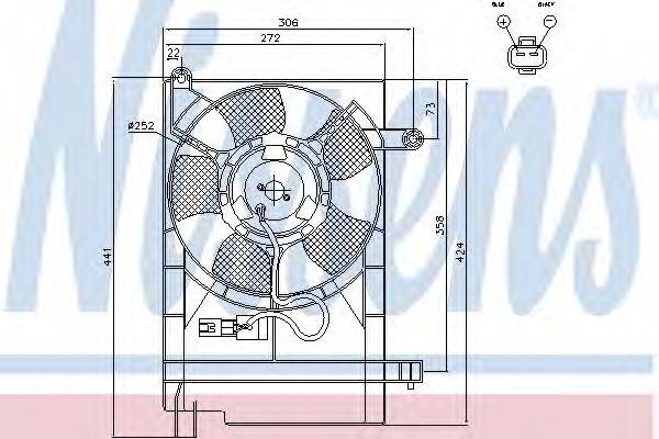 DAEWOO 96536520 Вентилятор, конденсатор кондиціонера