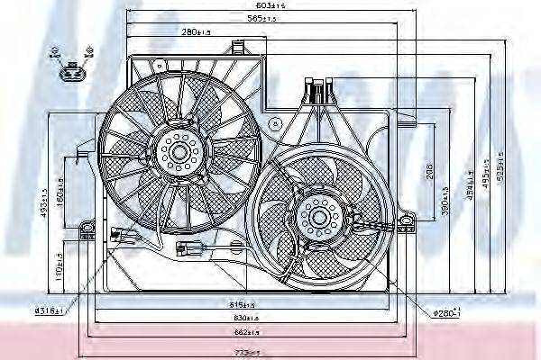 VAUXHALL 1314 967 Вентилятор, охолодження двигуна