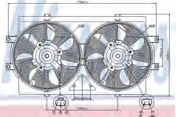 CHRYSLER 4592087 Вентилятор, охолодження двигуна