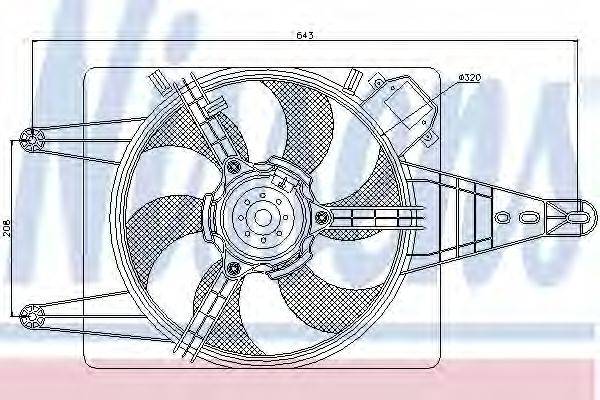 LANCIA 46805098 Вентилятор, охолодження двигуна