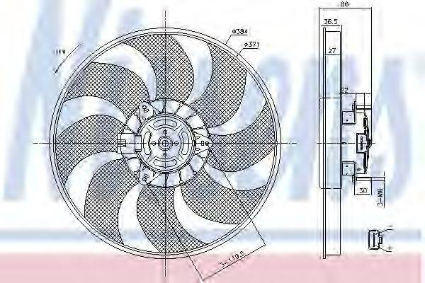 VAUXHALL 55702236 Вентилятор, охолодження двигуна