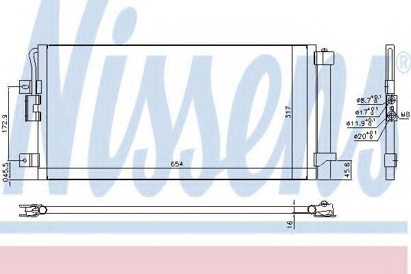 FIAT 68073679AA Конденсатор, кондиціонер