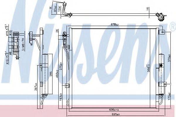 LAND ROVER LR015555 Конденсатор, кондиціонер