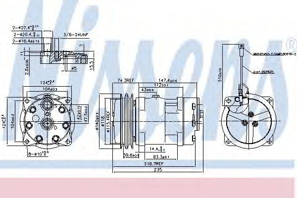 NISSENS 89611 Компресор, кондиціонер