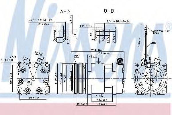 NISSENS 89657 Компресор, кондиціонер