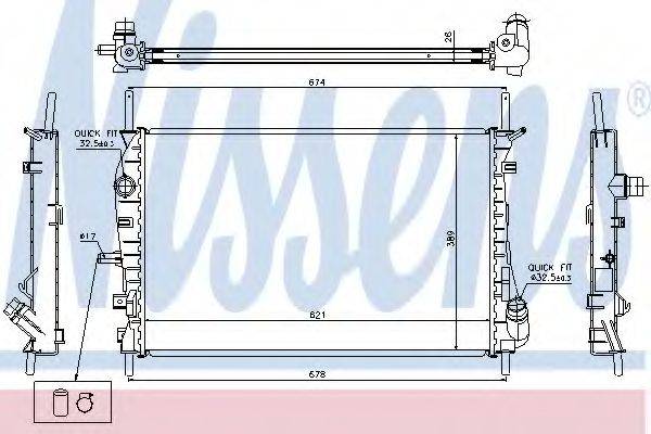 FORD ME2S718005AD Радіатор, охолодження двигуна