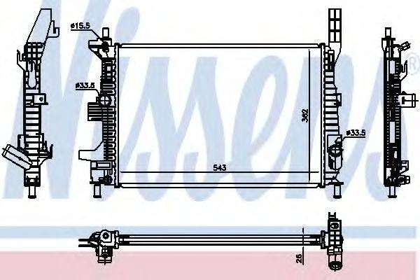 FORD CV618005VA Радіатор, охолодження двигуна